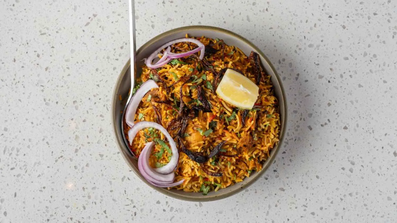 Chicken biryani - fragrant basmati rice with spiced chicken