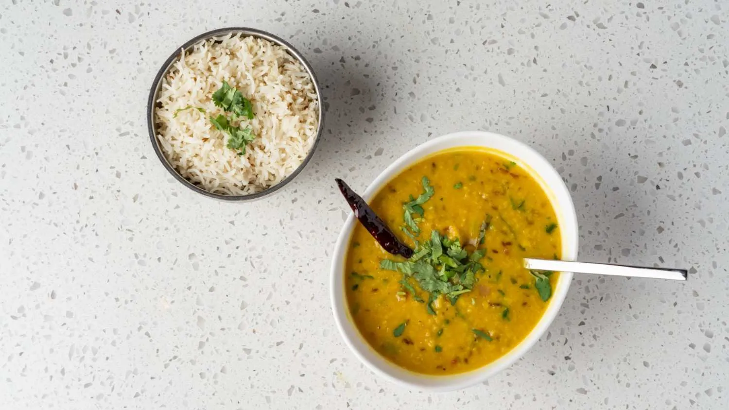 Dal tadka - yellow lentils tempered with Indian spices